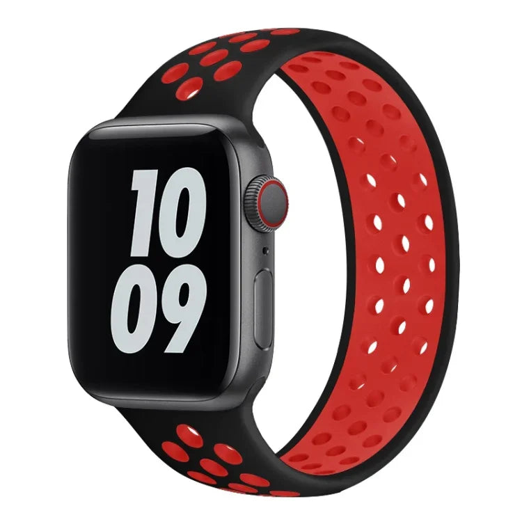 탄력 실리콘 시계줄, Apple Watch 시리즈 6 & SE & 5 & 4 40mm / 3 & 2 & 1 38mm용, 길이: 160mm, 160mm (화이트 블랙), 160mm (블랙), 160mm (블랙 옐로우), 160mm (블랙 그레이), 160mm (레드 블랙), 160mm (블랙 화이트), 160mm (블랙 레드)