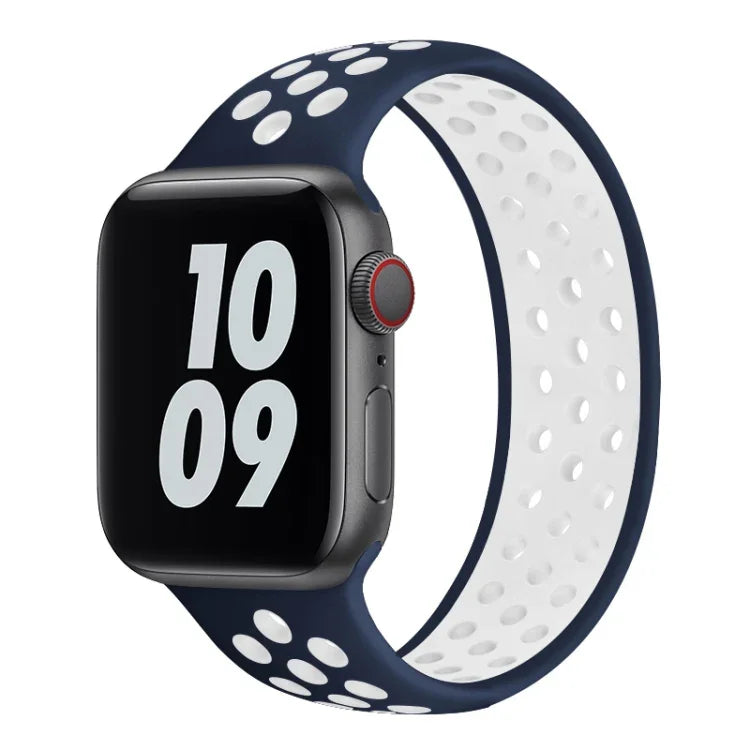 탄력 실리콘 시계줄, Apple Watch 시리즈 6 & SE & 5 & 4 40mm / 3 & 2 & 1 38mm용, 길이: 160mm, 160mm (화이트 블랙), 160mm (블랙), 160mm (블랙 옐로우), 160mm (블랙 그레이), 160mm (레드 블랙), 160mm (블랙 화이트), 160mm (블랙 레드)