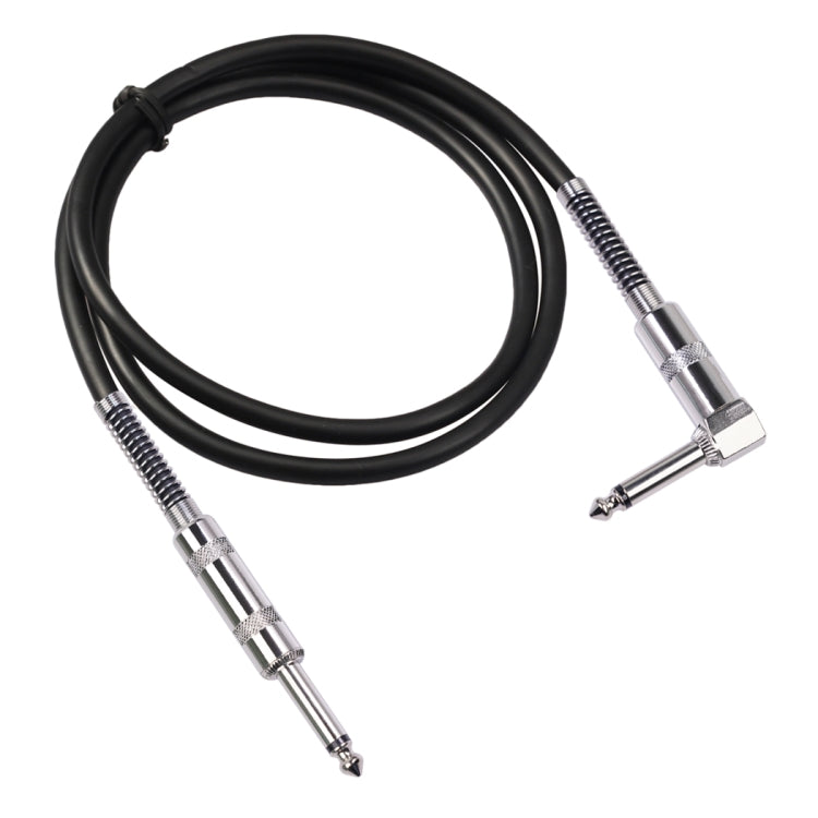 TC048SL 6.35mm 플러그 직선형에서 엘보우형 일렉 기타 오디오 케이블, 1.8m, 3m, 6m, 10m