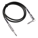 TC048SL 6.35mm 플러그 직선형에서 엘보우형 일렉 기타 오디오 케이블, 1.8m, 3m, 6m, 10m