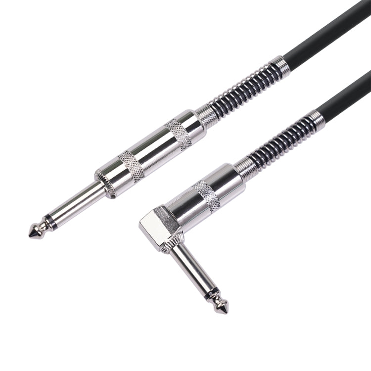 TC048SL 6.35mm 플러그 직선형에서 엘보우형 일렉 기타 오디오 케이블, 1.8m, 3m, 6m, 10m