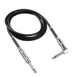 TC048SL 6.35mm 플러그 직선형에서 엘보우형 일렉 기타 오디오 케이블, 1.8m, 3m, 6m, 10m