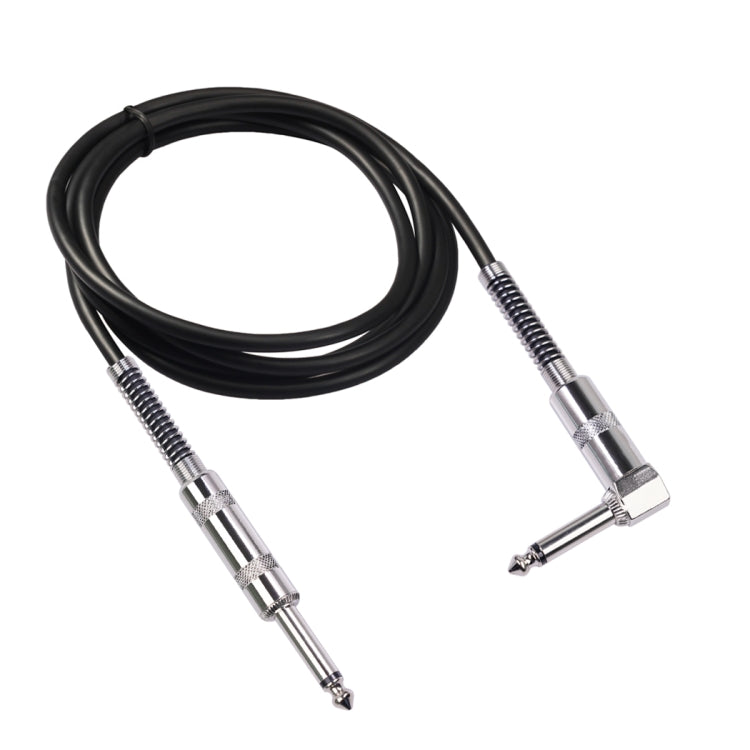 TC048SL 6.35mm 플러그 직선형에서 엘보우형 일렉 기타 오디오 케이블, 1.8m, 3m, 6m, 10m