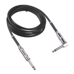 TC048SL 6.35mm 플러그 직선형에서 엘보우형 일렉 기타 오디오 케이블, 1.8m, 3m, 6m, 10m