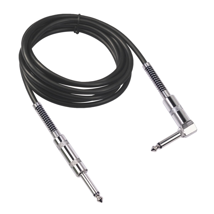TC048SL 6.35mm 플러그 직선형에서 엘보우형 일렉 기타 오디오 케이블, 1.8m, 3m, 6m, 10m