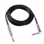 TC048SL 6.35mm 플러그 직선형에서 엘보우형 일렉 기타 오디오 케이블, 1.8m, 3m, 6m, 10m