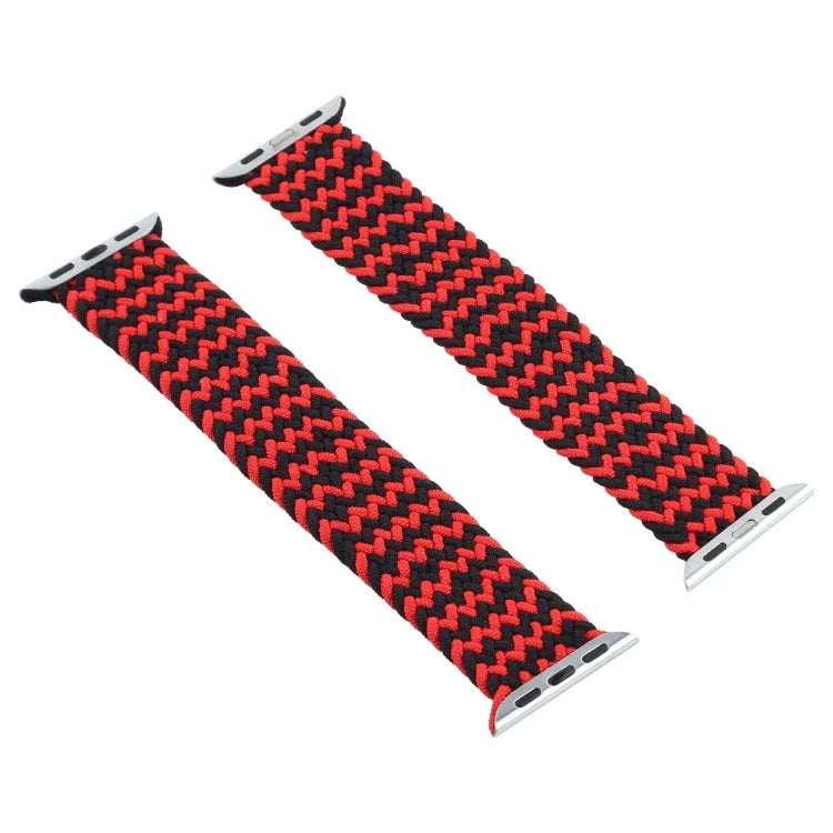 혼합 색상 나일론 꼬임 단일 루프 교체용 시계줄, Apple Watch 시리즈 6 & SE & 5 & 4 40mm / 3 & 2 & 1 38mm용, S, M, L