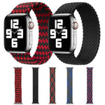 혼합 색상 나일론 꼬임 단일 루프 교체용 시계줄, Apple Watch 시리즈 6 & SE & 5 & 4 40mm / 3 & 2 & 1 38mm용, S, M, L