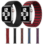 혼합 색상 나일론 꼬임 단일 루프 교체용 시계줄, Apple Watch 시리즈 6 & SE & 5 & 4 44mm / 3 & 2 & 1 42mm용, S, M, L