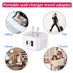 20W PD + QC 3.0 듀얼 포트 여행용 충전기 전원 어댑터, US 플러그, EU 플러그, UK 플러그