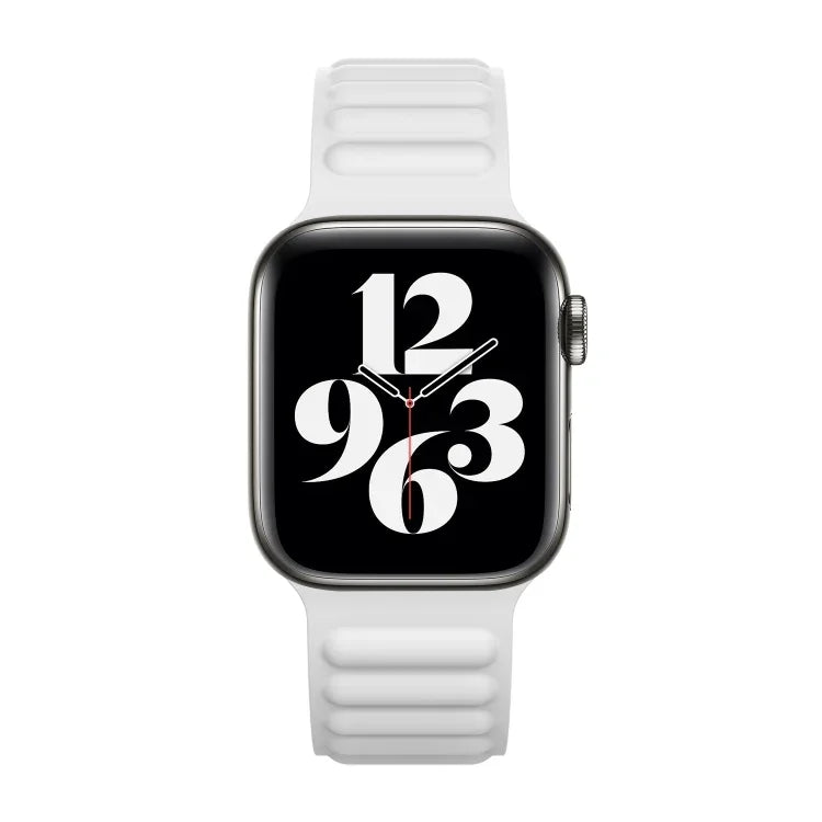 실리콘 자석 체인 시계줄, Apple Watch 시리즈 6 & SE & 5 & 4 40mm / 3 & 2 & 1 38mm용, Apple Watch 시리즈 7 41mm / 6 & SE & 5 & 4 40mm / 3 & 2 & 1 38mm용