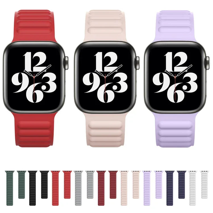 실리콘 자석 체인 시계줄, Apple Watch 시리즈 6 & SE & 5 & 4 40mm / 3 & 2 & 1 38mm용, Apple Watch 시리즈 7 41mm / 6 & SE & 5 & 4 40mm / 3 & 2 & 1 38mm용