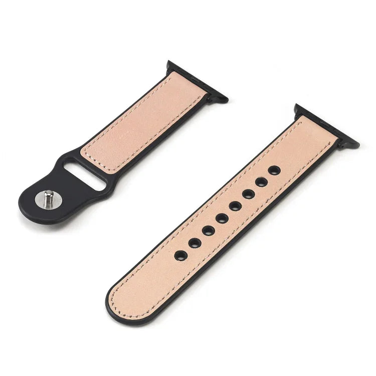 가죽 TPU 시계줄, Apple Watch 시리즈 6 & SE & 5 & 4 40mm / 3 & 2 & 1 38mm용