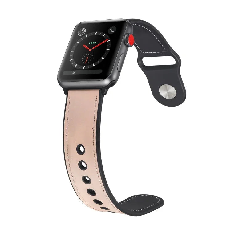 가죽 TPU 시계줄, Apple Watch 시리즈 6 & SE & 5 & 4 40mm / 3 & 2 & 1 38mm용