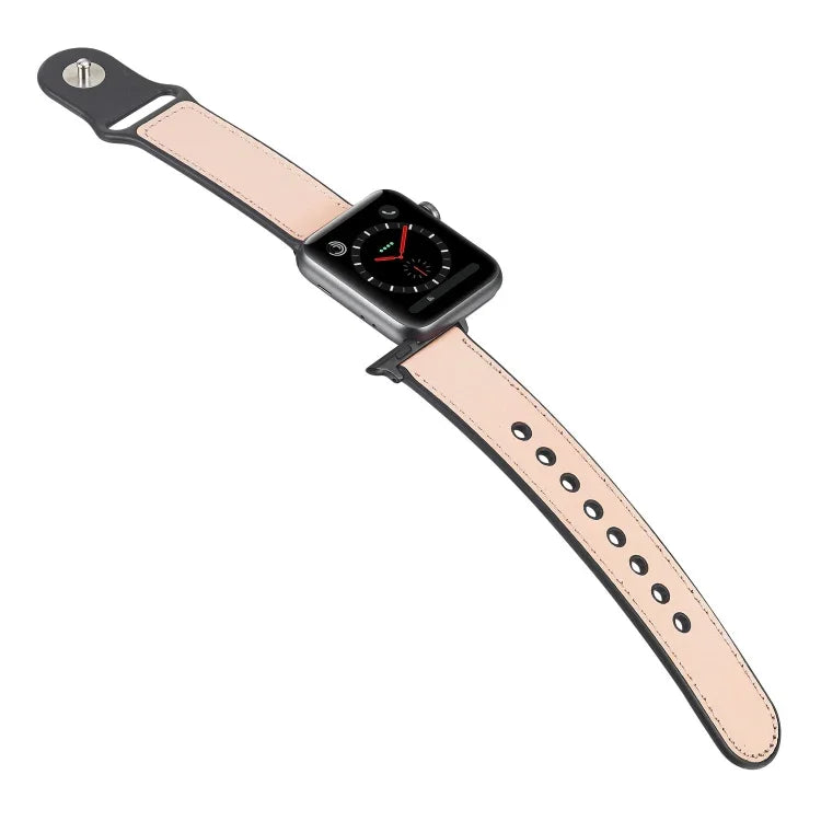 가죽 TPU 시계줄, Apple Watch 시리즈 6 & SE & 5 & 4 40mm / 3 & 2 & 1 38mm용