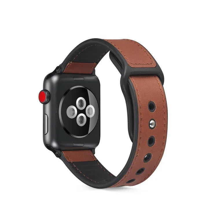 가죽 TPU 시계줄, Apple Watch 시리즈 6 & SE & 5 & 4 40mm / 3 & 2 & 1 38mm용