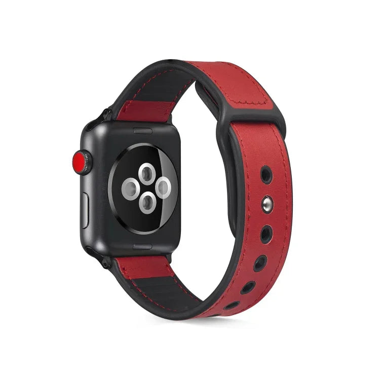 가죽 TPU 시계줄, Apple Watch 시리즈 6 & SE & 5 & 4 40mm / 3 & 2 & 1 38mm용