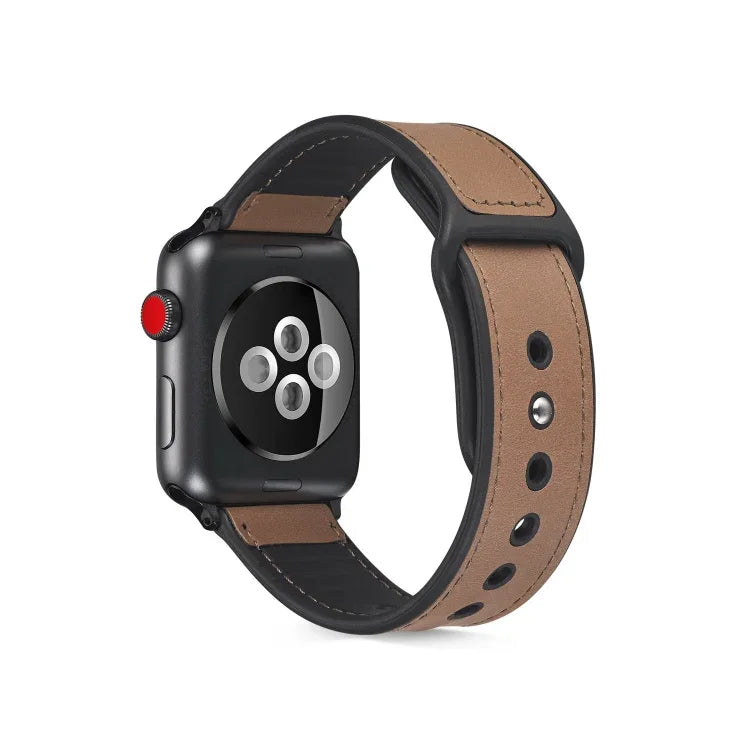 가죽 TPU 시계줄, Apple Watch 시리즈 6 & SE & 5 & 4 44mm / 3 & 2 & 1 42mm용