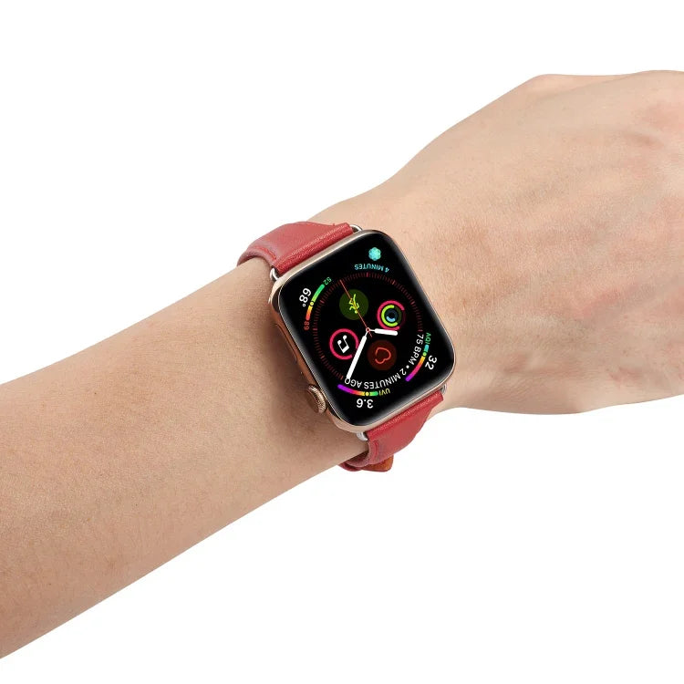 정품 가죽 시계줄, Apple Watch 시리즈 6 & SE & 5 & 4 40mm / 3 & 2 & 1 38mm용, Apple Watch 시리즈 8&7 41mm / SE 2&6&SE&5&4 40mm / 3&2&1 38mm용, Apple Watch 시리즈 7 41mm / 6 & SE & 5 & 4 40mm / 3 & 2 & 1 38mm용
