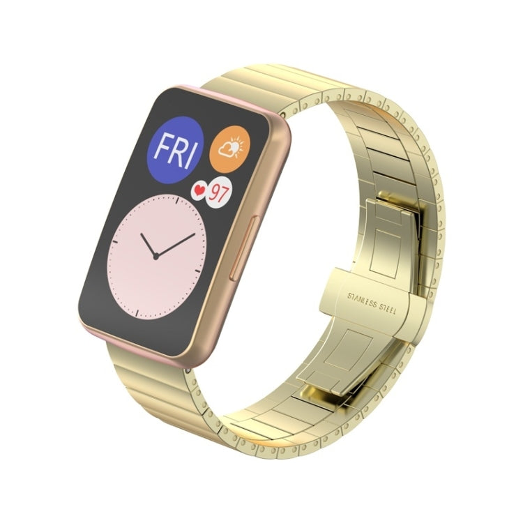 For Huawei Watch Fit Bamboo Joint Metal Replacement Strap Watchband