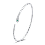 S925 Sterling Silver Snake Open Bracelet  Women Jewelry, Snake