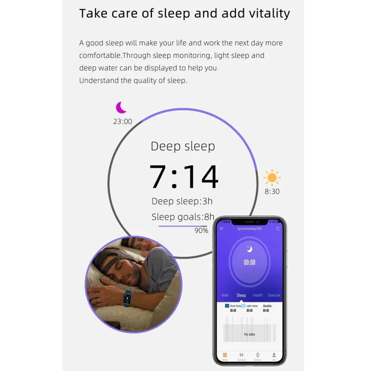 Z15 1.69인치 터치 스크린 IP67 방수 스마트워치, 혈압 모니터링 / 수면 모니터링 / 심박수 모니터링 지원
