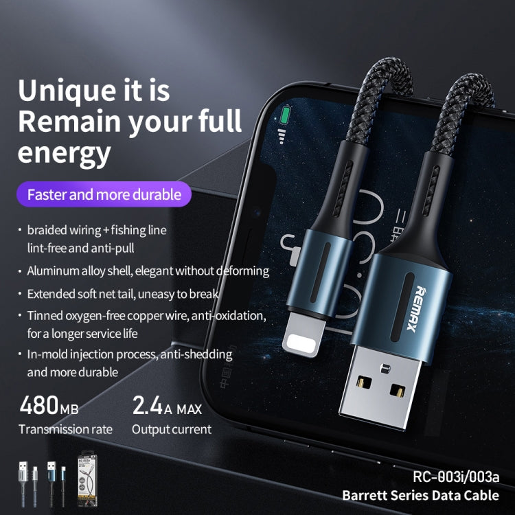 Remax 2.4A Barrett 시리즈 충전 데이터 케이블, 길이: 1m, Type-C