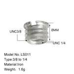BEXIN LS011 2개 카메라 나사 1/4에서 3/8 변환 나사, LS011