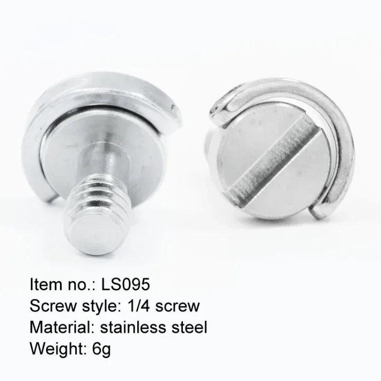 EXIN LS095 2개 D링 나사 카메라 플레이트 마운트 1/4인치 퀵 릴리즈 나사, LS095