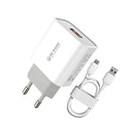 WK WP-U57 맥스 18W 맥스스피드 QC3.0 고속 충전기 + USB to 8핀 데이터 케이블, US 플러그, EU 플러그