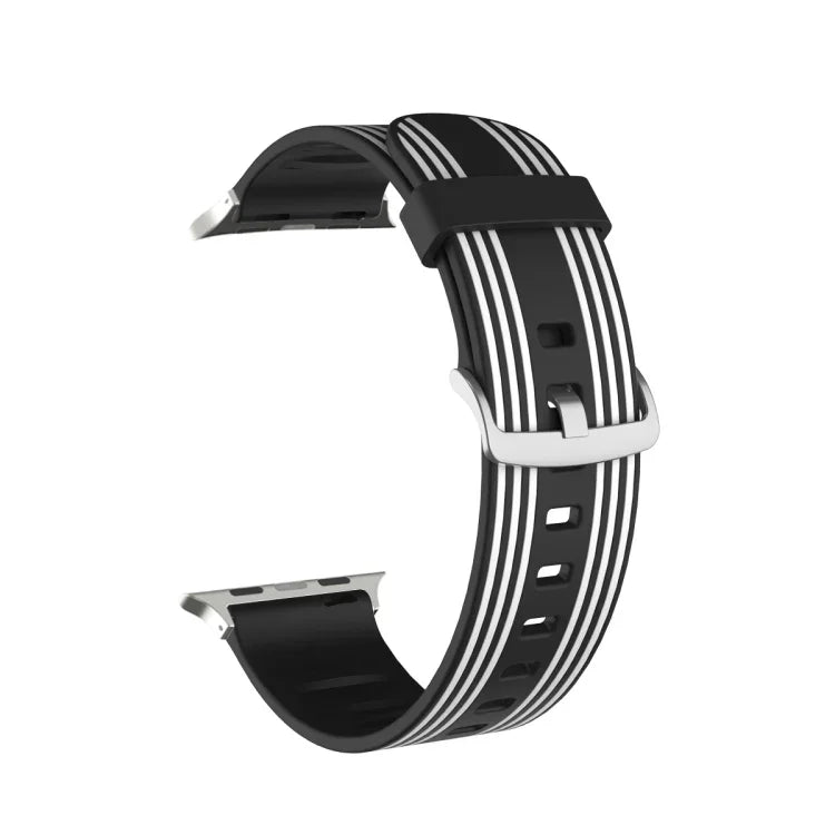 Silicone Replaceable Watch Strap, For Apple Watch Ultra 49mm / Series 8&7 45mm / SE 2&6&SE&5&4 44mm / 3&2&1 42mm, For Apple Watch Series 8&7 41mm / SE 2&6&SE&5&4 40mm / 3&2&1 38mm, For Apple Watch Series 7 45mm / 6 & SE & 5 & 4 44mm / 3 & 2 & 1 42mm   ...