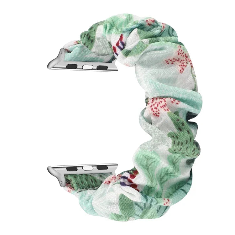 Fabric Hair Ring Replacement Strap Watchband For, Apple Watch Series 8&7 45mm / SE 2&6&SE&5&4 44mm / 3&2&1 42mm, Apple Watch Series 8&7 41mm / SE 2&6&SE&5&4 40mm / 3&2&1 38mm