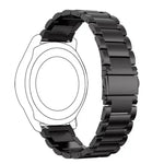 20mm 삼중 평면 버클 스테인리스 스틸 교체 시계줄, 삼성 갤럭시 워치 액티브 2 / Amazfit GTS 2용