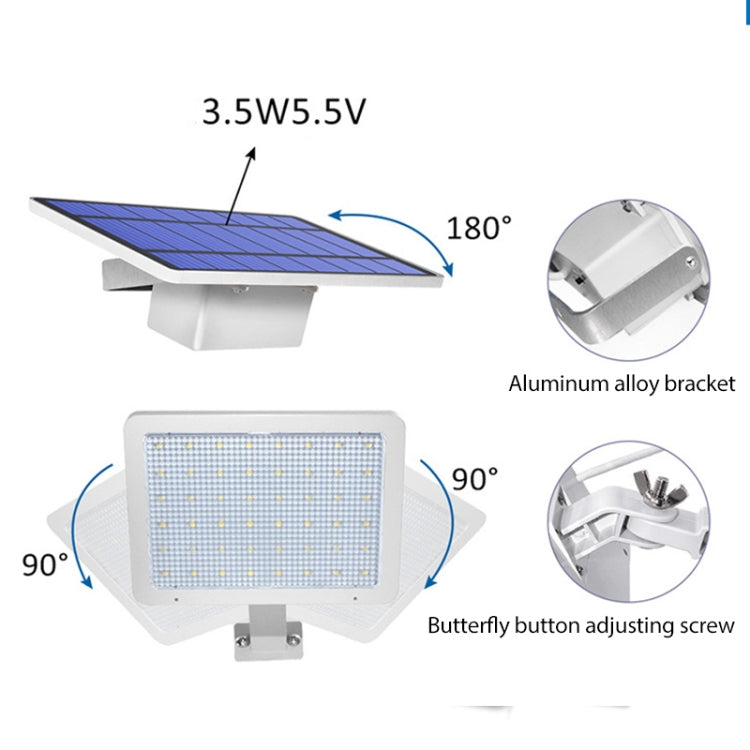 48LED 분리형 태양광 조명 IP65 방수 야외 마당 LED 가로등, 따뜻한 빛, 흰색 빛