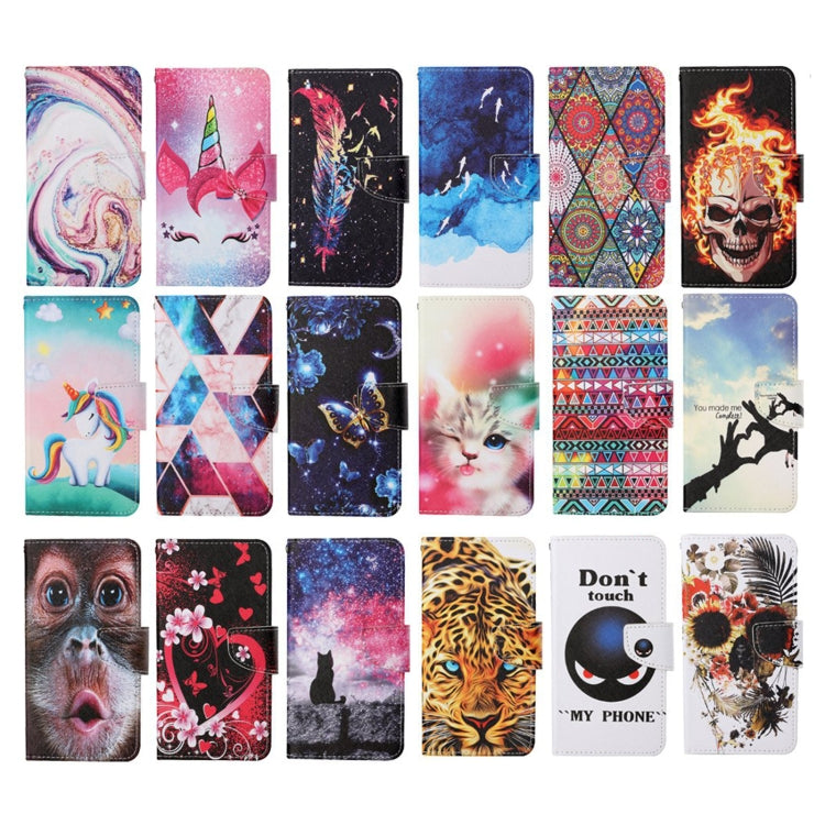 Painted Pattern Horizontal Flip Leathe Case, For iPhone 11, For iPhone 11 Pro, For iPhone 11 Pro Max