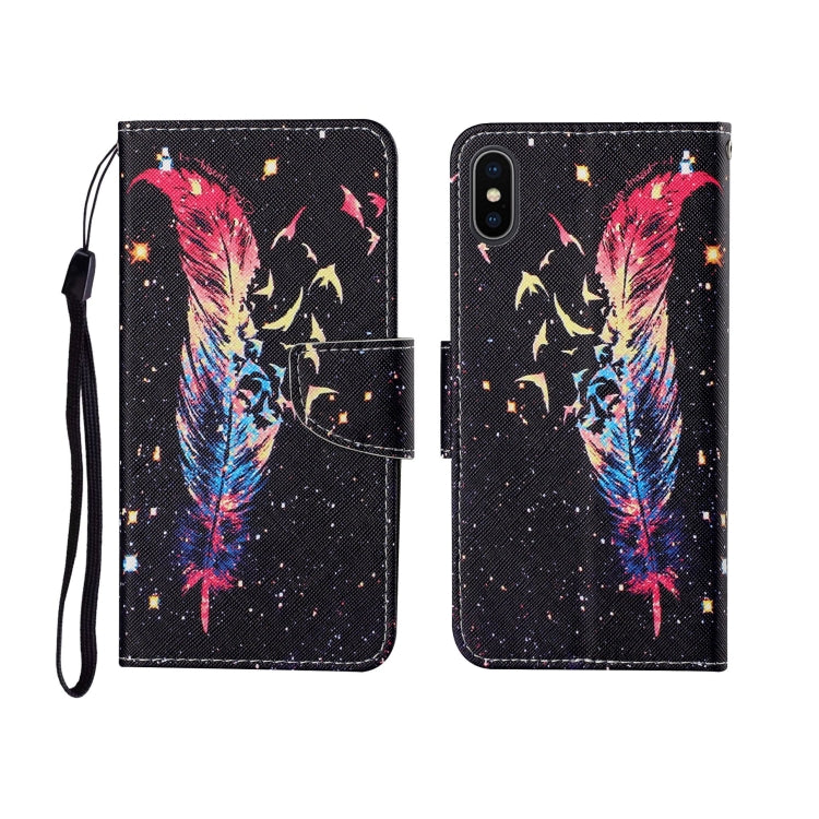 Painted Pattern Horizontal Flip Leathe Case, For iPhone SE (2020)/ 7 /8, For iPhone X, For iPhone XR