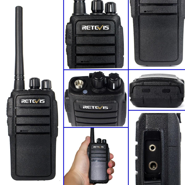 1쌍 RETEVIS RT21 2.5W 미국 주파수 400-480MHz 16채널 휴대용 워키토키, 미국 플러그, RT21 미국 플러그