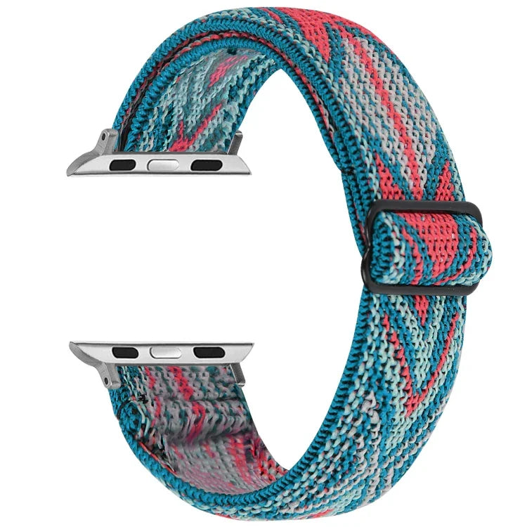Elastic Watch Strap, For Apple Watch Series 7 45mm / 6 & SE & 5 & 4 44mm / 3 & 2 & 1 42mm, For Apple Watch Series 7 41mm / 6 & SE & 5 & 4 40mm / 3 & 2 & 1 38mm, For Apple Watch Apple Watch Series 7 45mm / 6 & SE & 5 & 4 44mm / 3 & 2 & 1 42mm           ...