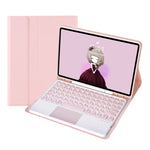 iPad Air 11 2024 / 2025 / Air 4 10.9 2020 / Air 5 10.9 2022용 분리형 캔디 컬러 스킨 느낌 텍스처 라운드 키캡 블루투스 키보드 가죽 케이스, 터치 컨트롤 포함 (퍼플), iPad 10.2 2020 & 2019 / Air 2019 / Pro 10.5인치용