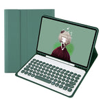 iPad Air 4 2020 / Air 5 2022 / Pro 11인치 2022 / 2021 / 2020 / 2018용 분리형 캔디 컬러 스킨 느낌 텍스처 라운드 키캡 블루투스 키보드 가죽 케이스 (화이트 아이스), iPad Air 11 2024 / 2025 / Air 2020 10.9인치용