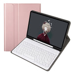 YA098B Detachable Lambskin Texture Round Keycap Bluetooth Keyboard Leather Case with Pen Slot & Stand, For iPad Air 5 / 4 10.9 inch 2020 / Pro 11 inch 2020 / 2018, For iPad 10.2 (2020) & (2019) / Air 3 10.5 inch / Pro 10.5 inch                         ...