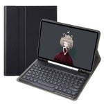 YA098B Detachable Lambskin Texture Round Keycap Bluetooth Keyboard Leather Case with Pen Slot & Stand, For iPad Air 5 / 4 10.9 inch 2020 / Pro 11 inch 2020 / 2018, For iPad 10.2 (2020) & (2019) / Air 3 10.5 inch / Pro 10.5 inch                         ...