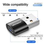 JOYROOM S-H152 3A USB 수컷 to USB-C / 타입-C 암컷 OTG 어댑터, S-H152