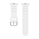 비즈니스 B 스타일 실리콘 시계줄, Apple Watch 시리즈 7 45mm / 6 & SE & 5 & 4 44mm / 3 & 2 & 1 42mm용, Apple Watch Ultra 49mm / 시리즈 8&7 45mm / SE 2&6&SE&5&4 44mm / 3&2&1 42mm용