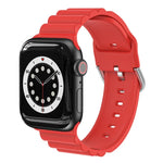 비즈니스 B 스타일 실리콘 시계줄, Apple Watch 시리즈 7 45mm / 6 & SE & 5 & 4 44mm / 3 & 2 & 1 42mm용, Apple Watch Ultra 49mm / 시리즈 8&7 45mm / SE 2&6&SE&5&4 44mm / 3&2&1 42mm용