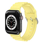 비즈니스 B 스타일 실리콘 시계줄, Apple Watch 시리즈 7 45mm / 6 & SE & 5 & 4 44mm / 3 & 2 & 1 42mm용, Apple Watch Ultra 49mm / 시리즈 8&7 45mm / SE 2&6&SE&5&4 44mm / 3&2&1 42mm용
