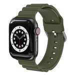 비즈니스 B 스타일 실리콘 시계줄, Apple Watch 시리즈 7 45mm / 6 & SE & 5 & 4 44mm / 3 & 2 & 1 42mm용, Apple Watch Ultra 49mm / 시리즈 8&7 45mm / SE 2&6&SE&5&4 44mm / 3&2&1 42mm용