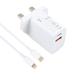 20W USB-C / Type-C + USB Ports Charger with 100W Type-C to 8 Pin Fast Charging Cable, 1m Type-C to 8 Pin, UK Plug, 1m Type-C to 8 Pin, US Plug, 1m Type-C to 8 Pin, EU Plug, 2m Type-C to 8 Pin, UK Plug, 2m Type-C to 8 Pin, US Plug
