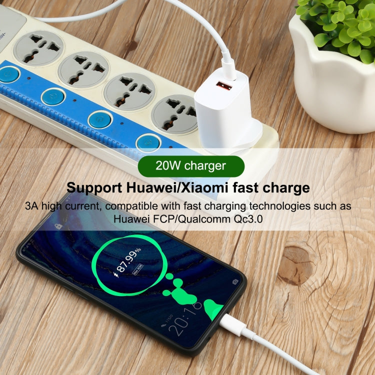 20W USB-C / Type-C + USB Ports Charger with 100W Type-C to Type-C Fast Charging Cable, 1m Type-C to Type-C, UK Plug, 1m Type-C to Type-C, US Plug, 1m Type-C to Type-C, EU Plug, 2m Type-C to Type-C, UK Plug, 2m Type-C to Type-C, US Plug