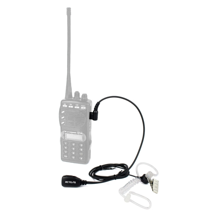 RETEVIS C9025 M 2핀 PTT 공기 가이드 소음 감소 은폐 음향 튜브 이어폰 마이크, C9025